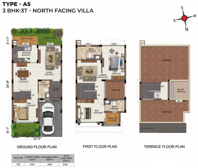 A5 3BHK+3T - CasaGrand Mabelle