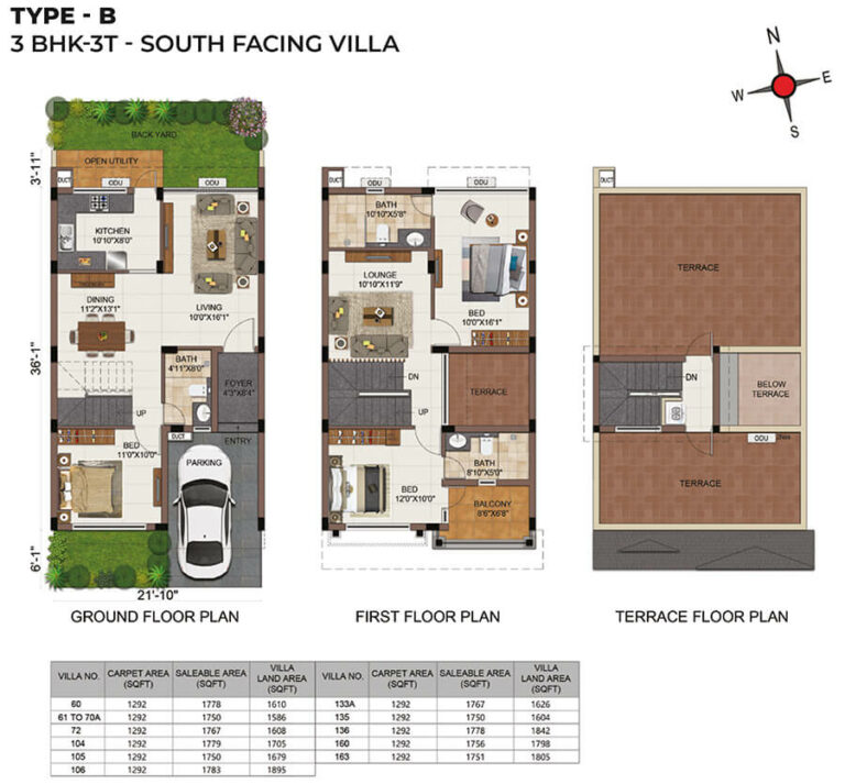 B 3BHK+3T - CasaGrand Mabelle