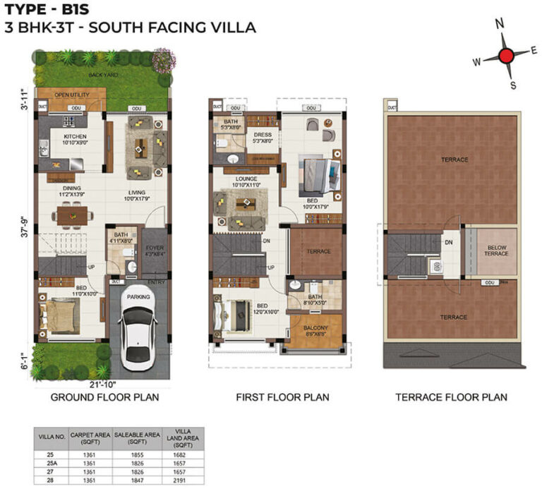 B1S 3BHK+3T - CasaGrand Mabelle