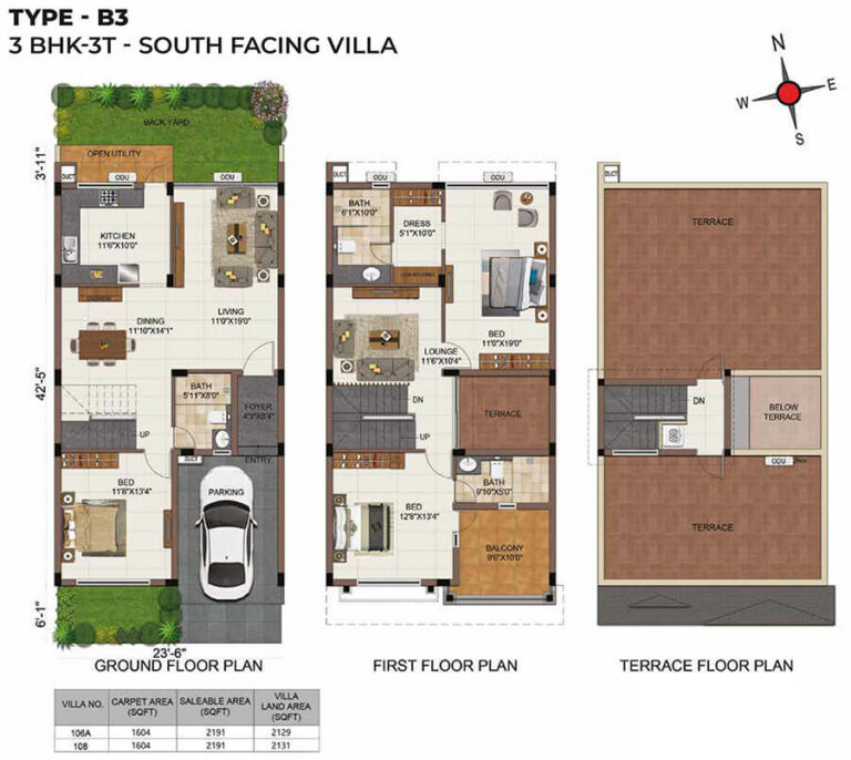 B3 3BHK+3T - CasaGrand Mabelle
