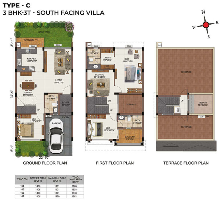 C 3BHK+3T - CasaGrand Mabelle