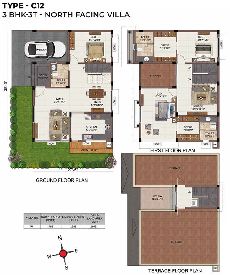 C12 3BHK+3T - CasaGrand Mabelle