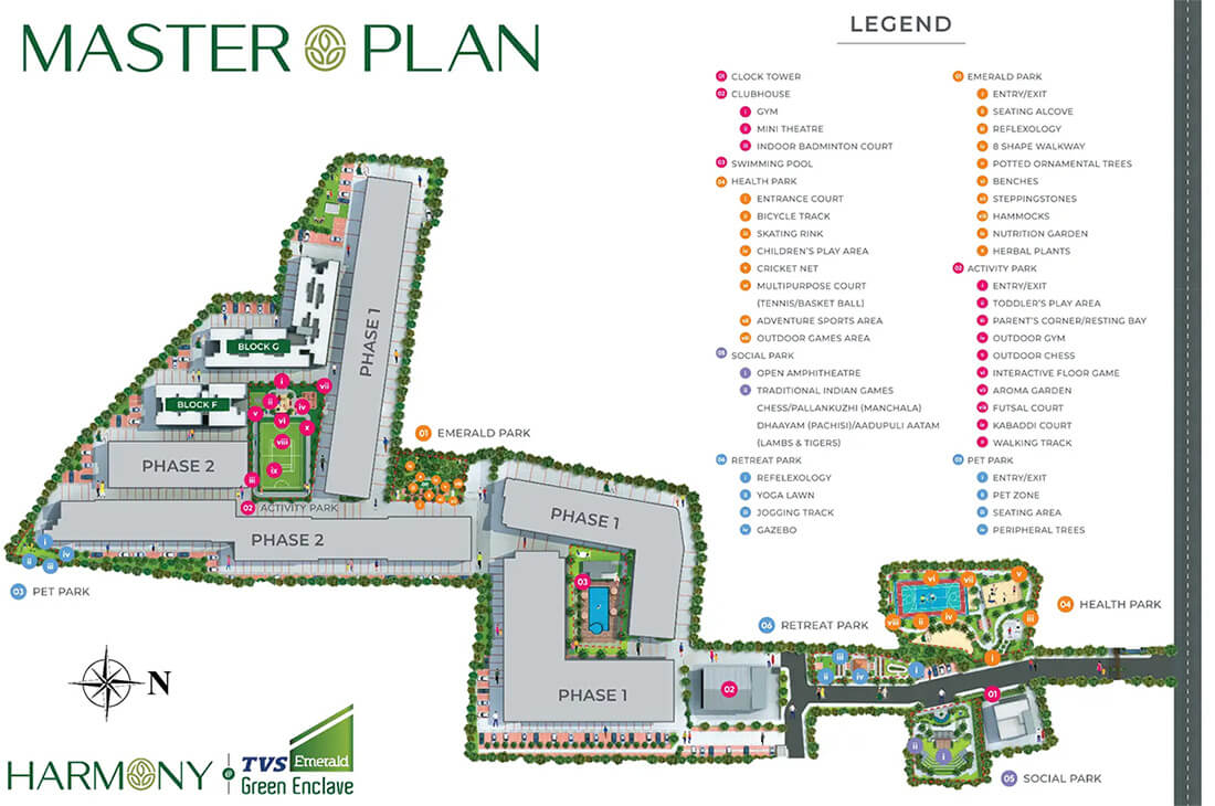 Master Plan - Harmony At TVS Emerald Green Enclave