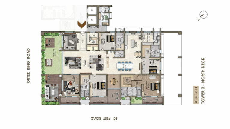 North-Deck-Layout-8100-A-Sq.-Ft - Poulomi Palazzo