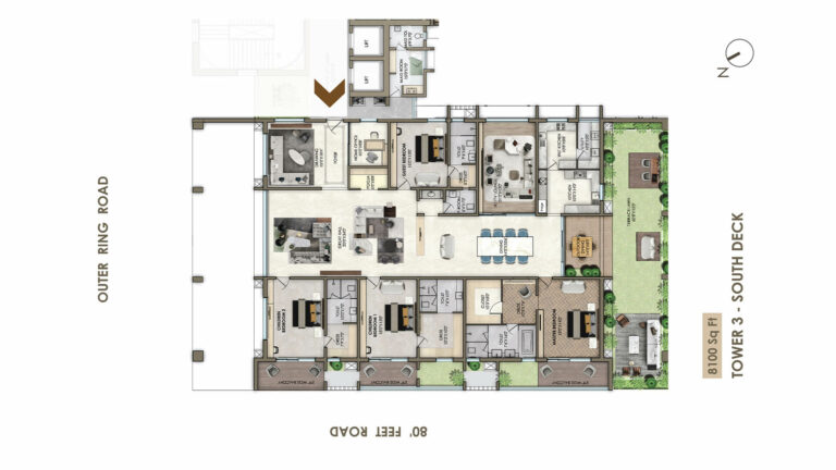South-Deck-Layout-8100-Sq.-Ft - Poulomi Palazzo