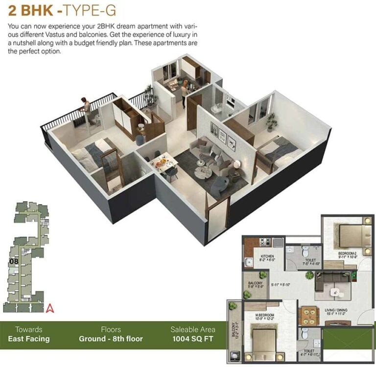 1004 2BHK-G - Sowparnika Olivia Nest