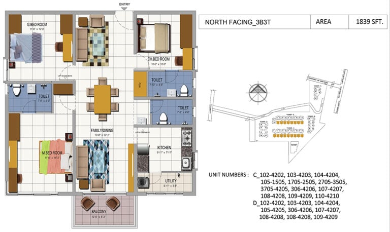 1839_NORTH-3BHK3T-BASE-Urbanrise-Codename-Jewel-of-Hyderabad