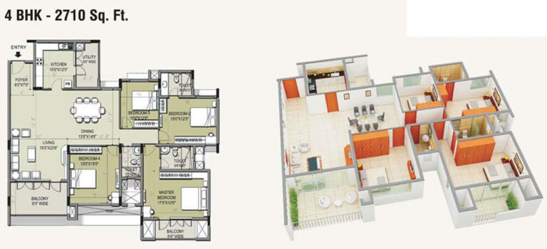 2710 4BHK - Purva Windermere Phase 2