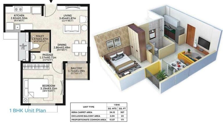 560 1BHK - Mahindra Happinest MWC At Mahindra World City