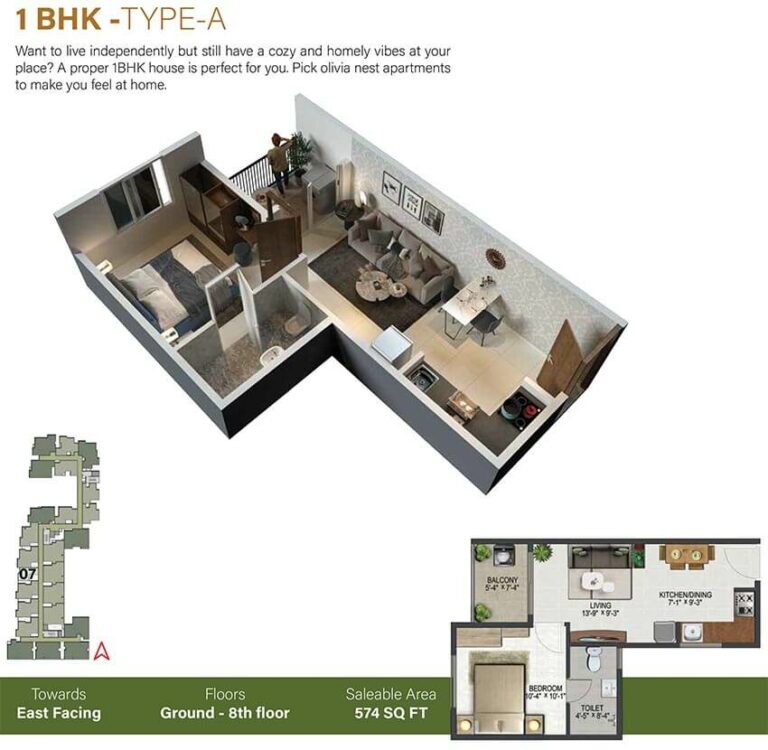 574 1BHK - Sowparnika Olivia Nest