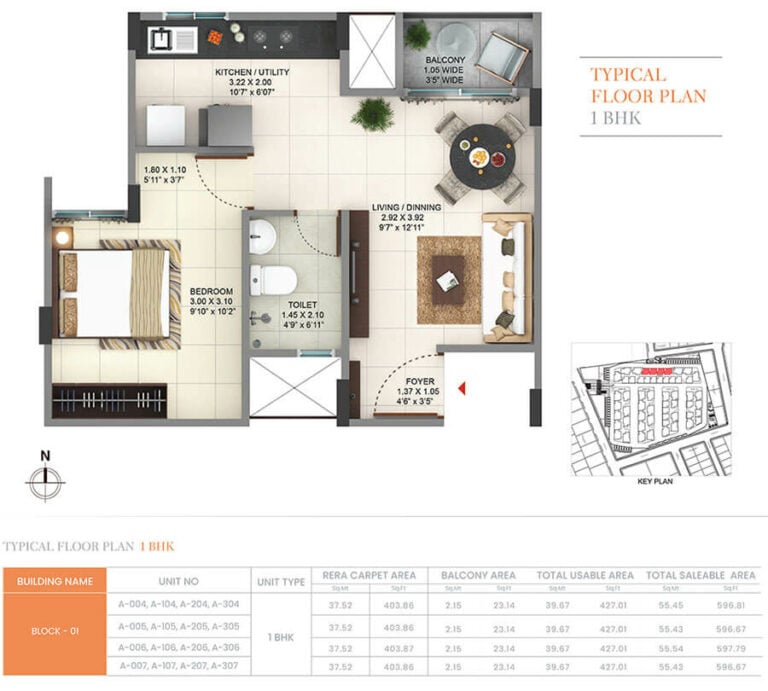 596 1BHK - Pride Sunrise Phase 2