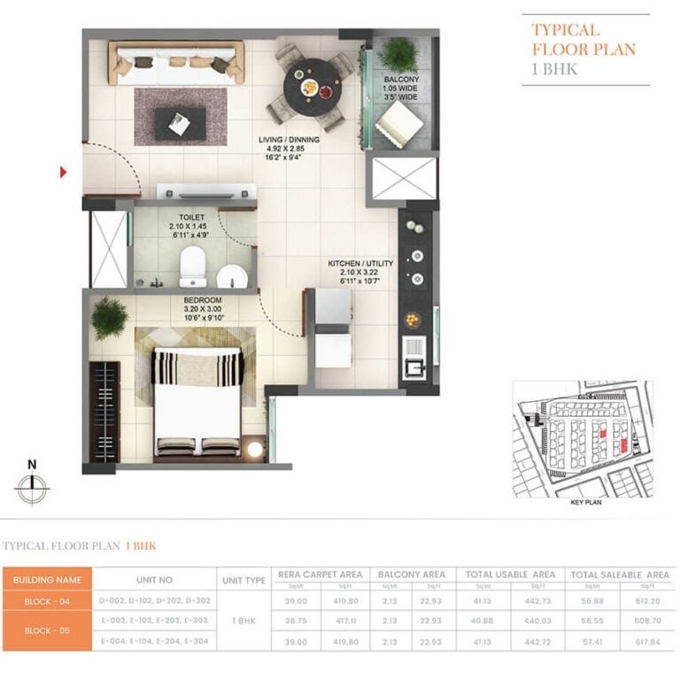 608-617 1BHK - Pride Sunrise Phase 2