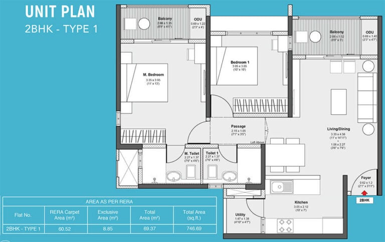 746 2BHK-1 - Godrej Serene