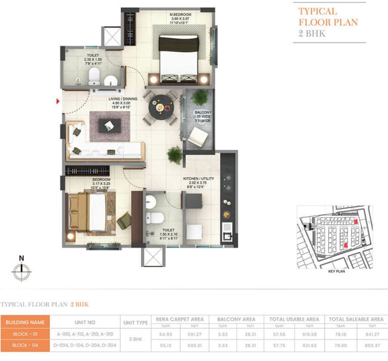 841-850 2BHK - Pride Sunrise Phase 2