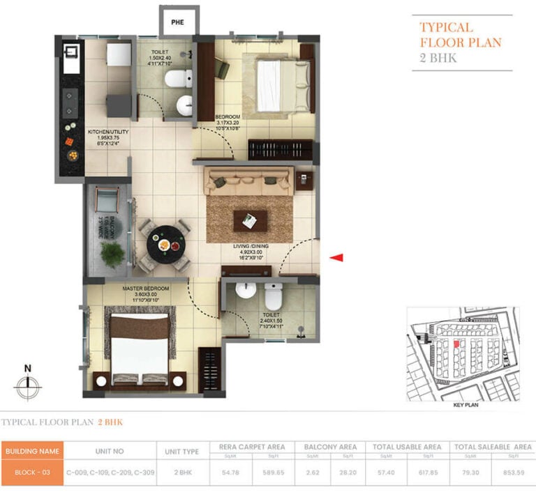 853 2BHK - Pride Sunrise Phase 2