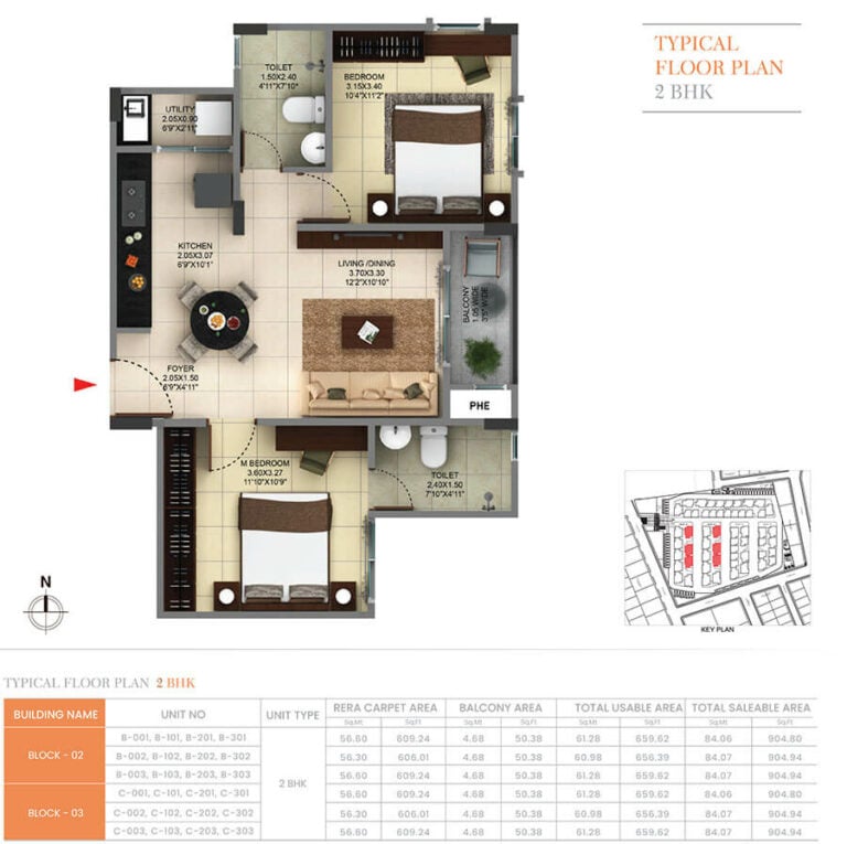904 2BHK - Pride Sunrise Phase 2