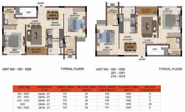 1090 2BHK - Casagrand Keatsway