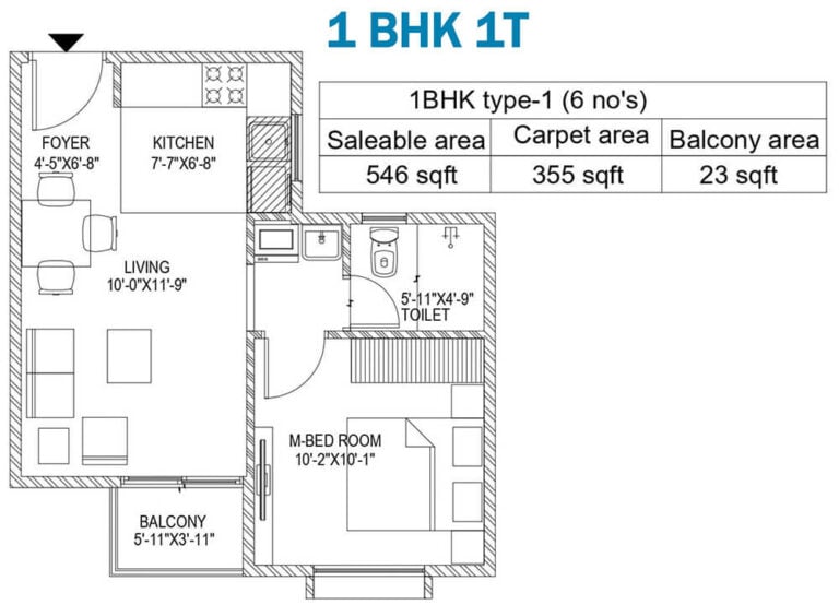 1BHK 546