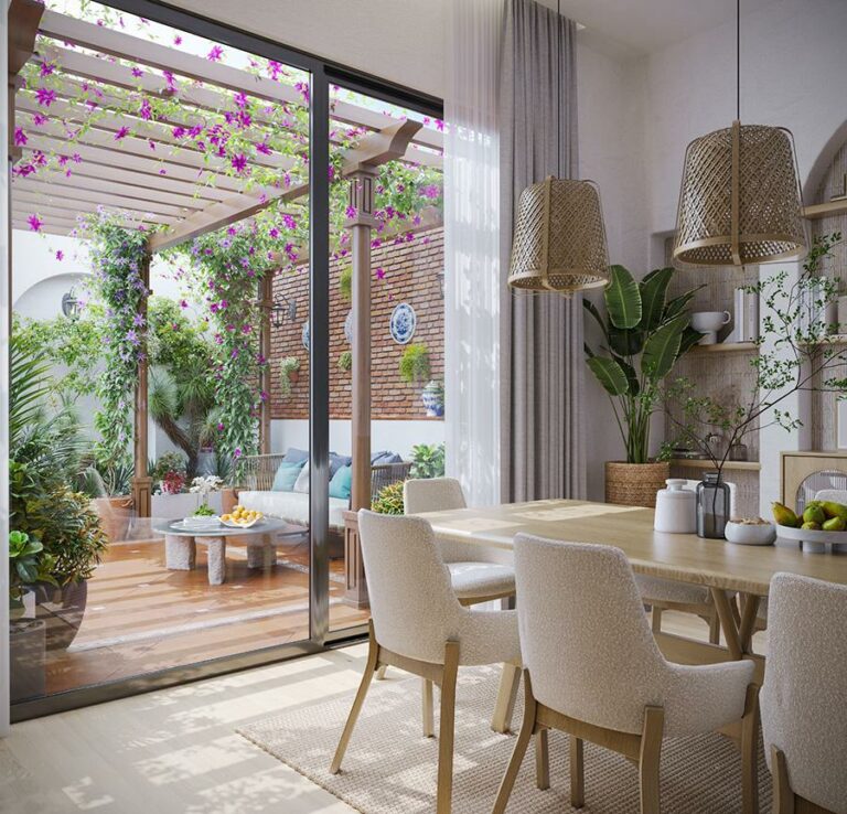 Sobha Galera Luxury Villas Dining Garden
