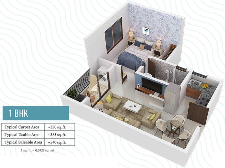 1BHK 540 - Provident Adora De Goa