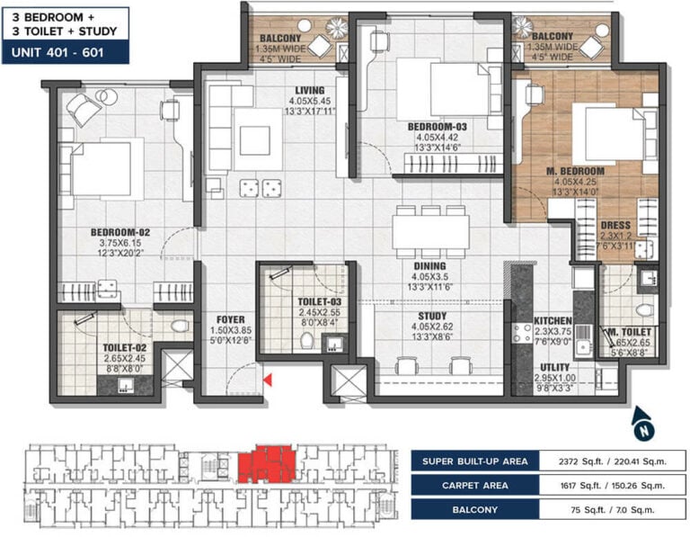 2372 3BHK+S - The Residences At Brigade Tech Gardens