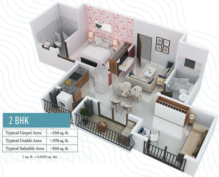 2BHK 810 - Provident Adora De Goa