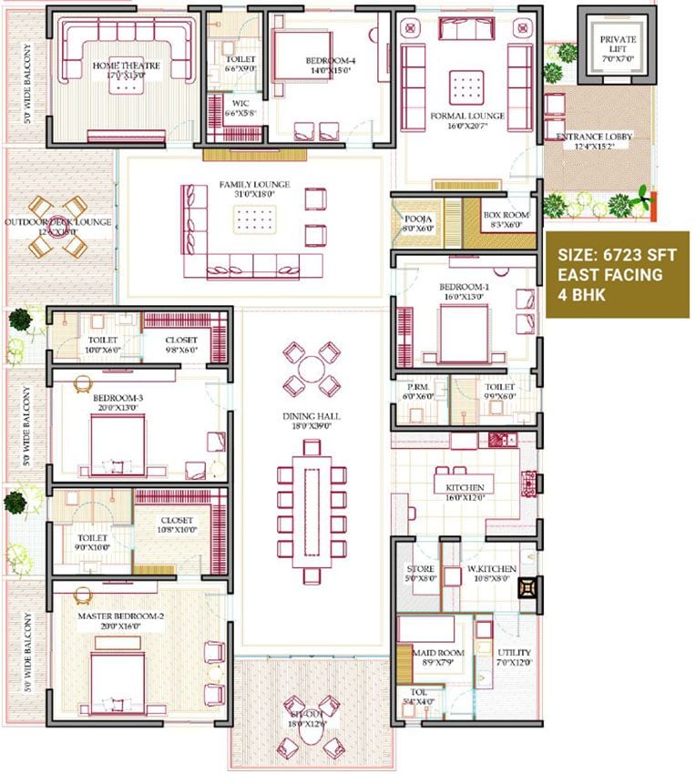 6723 4BHK - Western Marina Hyderabad