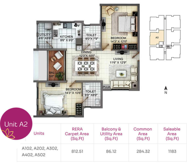 2BHK 1183 - TVH Nivaan Saligramam
