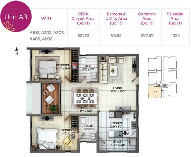 2BHK 1222 - TVH Nivaan Saligramam
