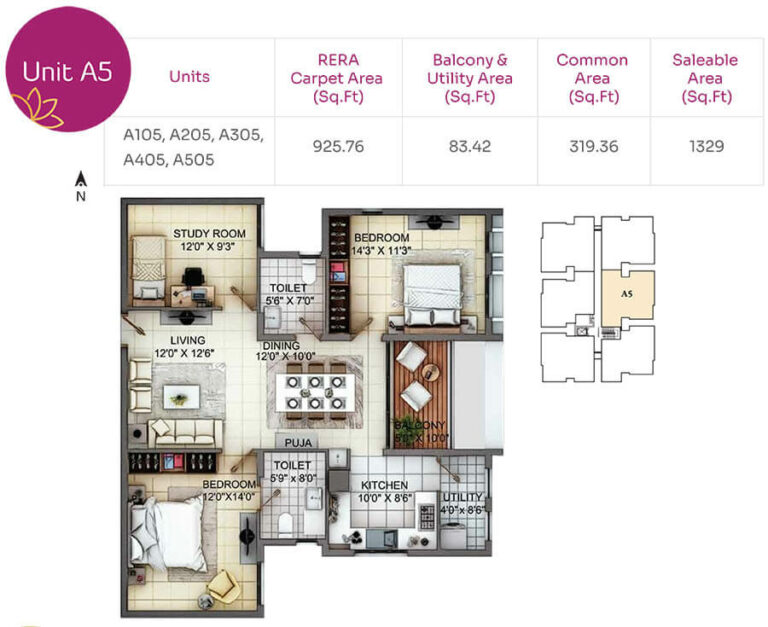 2BHK 1329 - TVH Nivaan Saligramam