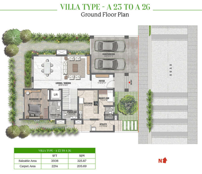 Villa A Ground - Prestige Dew Drops Villas