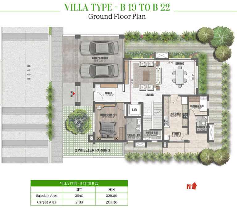 Villa B Ground - Prestige Dew Drops Villas