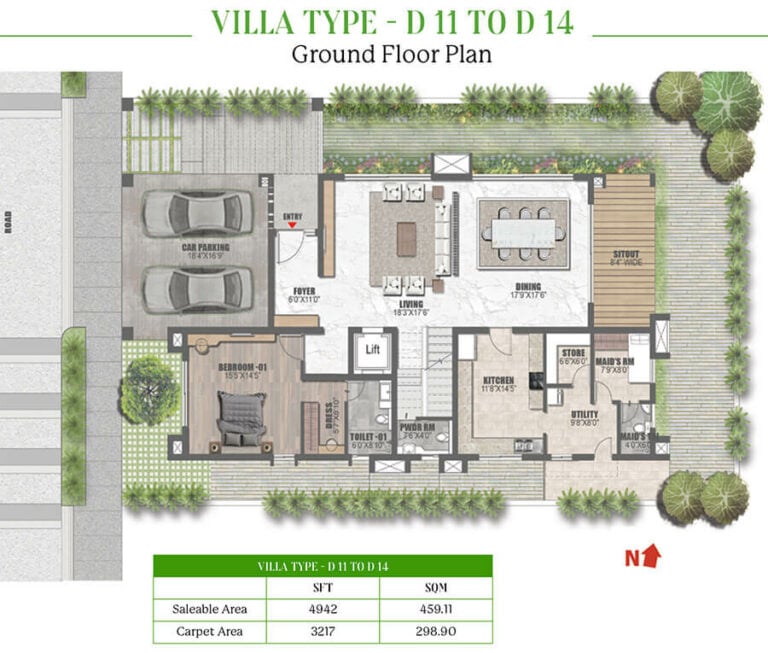 Villa D Ground - Prestige Dew Drops Villas