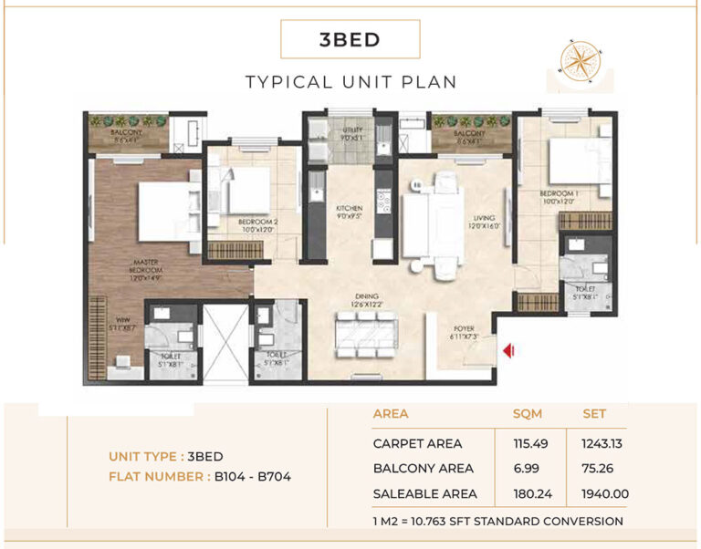 3BHK-1940-Shriram-Esquire-Koramangala
