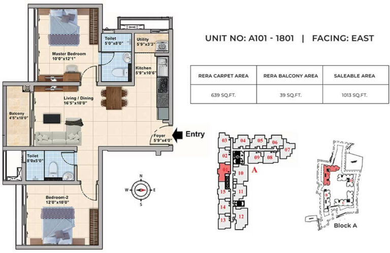 1013 2bhk+2t tvs emerald elements