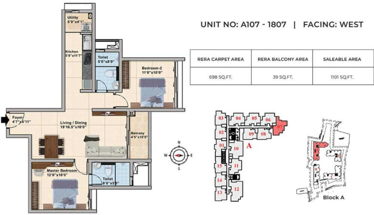 1101 2bhk+2t tvs emerald elements