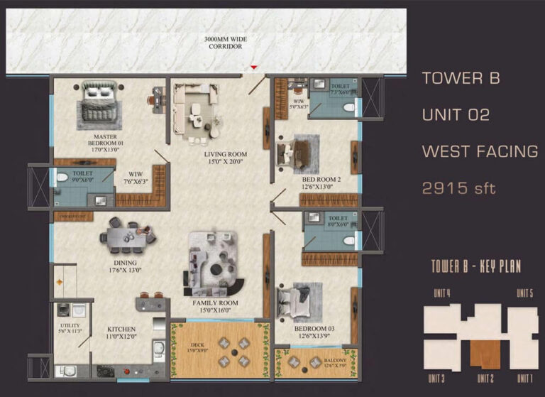 2915 3bhk b sas diamond towers