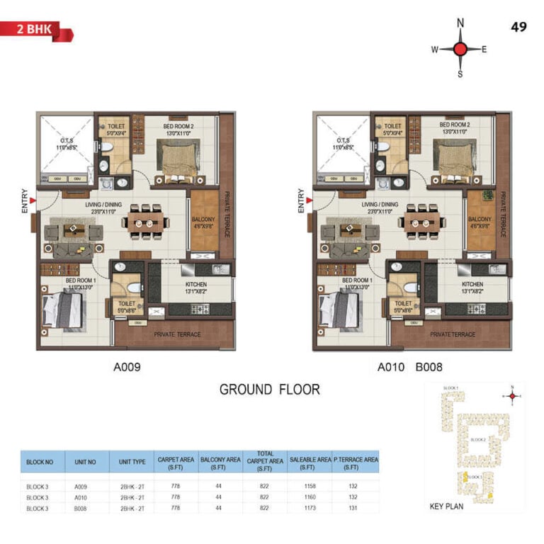 2bhk 1173 casagrand majestica