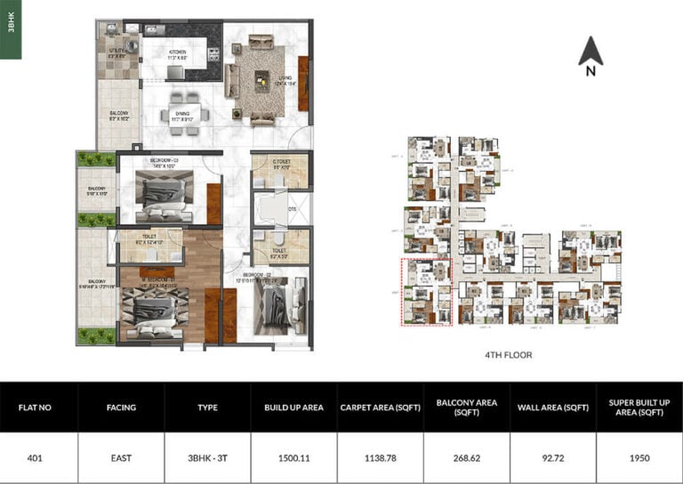 3bhk 1950 mana verdant jakkur