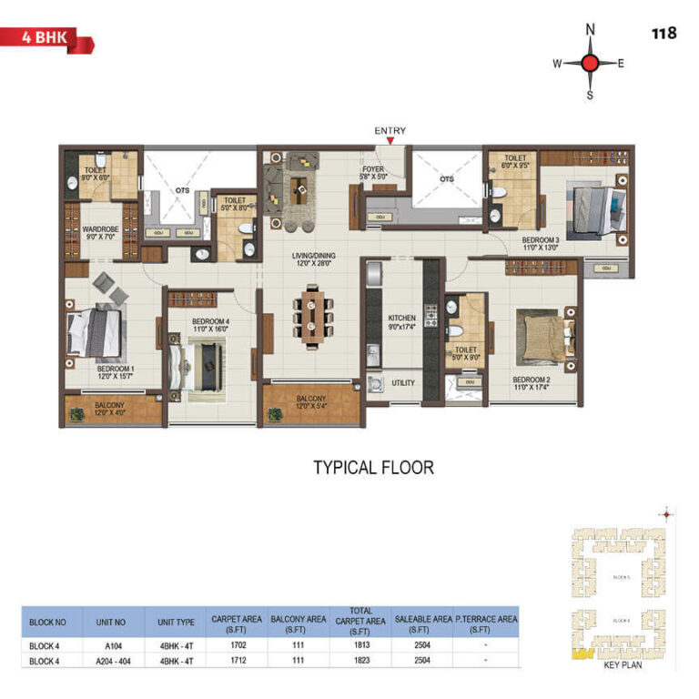 4bhk 2504 casagrand majestica