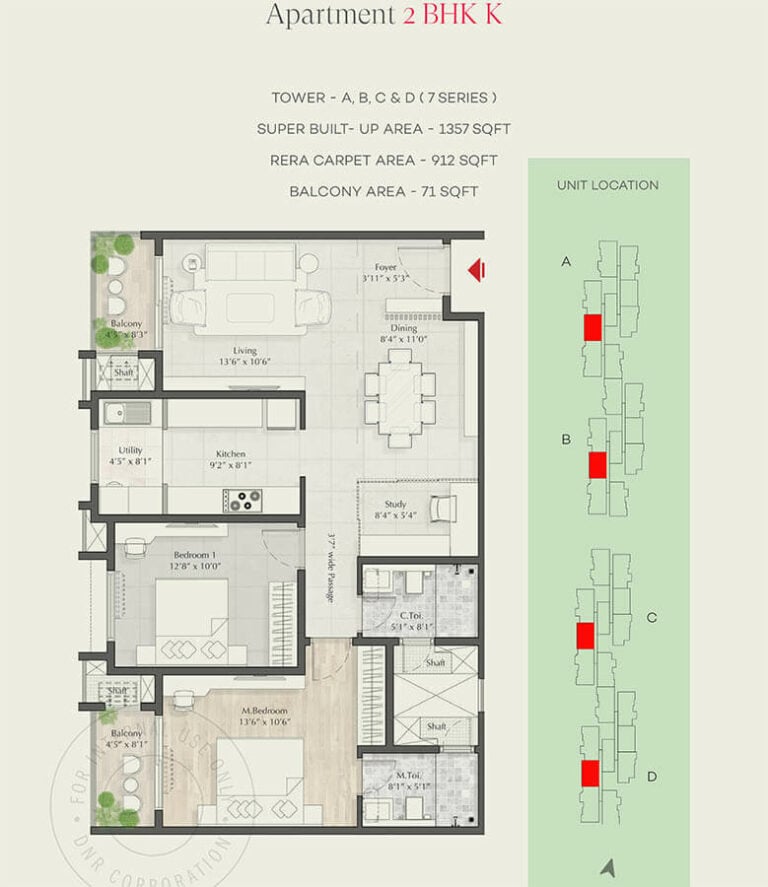 2bhk 1357 dnr parklink Phase 2