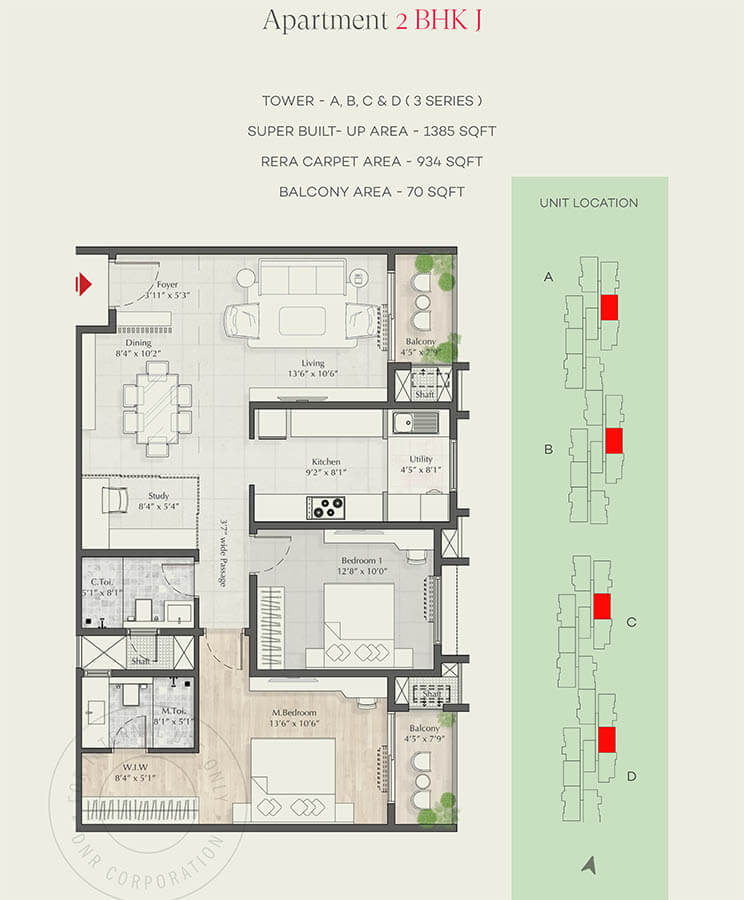 2bhk 1385 dnr parklink Phase 2
