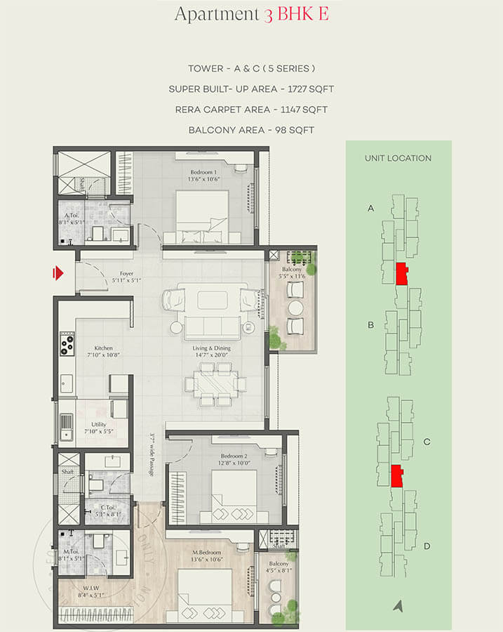 3bhk 1727 dnr parklink Phase 2