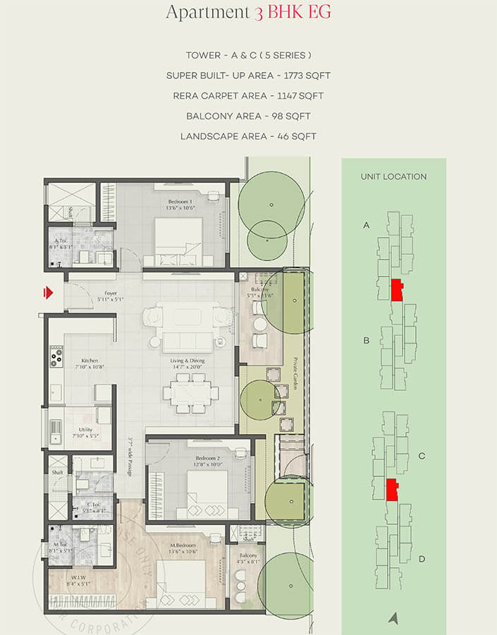 3bhk 1773 dnr parklink Phase 2