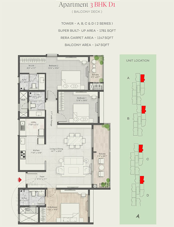 3bhk 1781 dnr parklink Phase 2