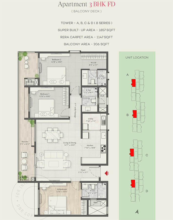 3bhk 1857 dnr parklink Phase 2