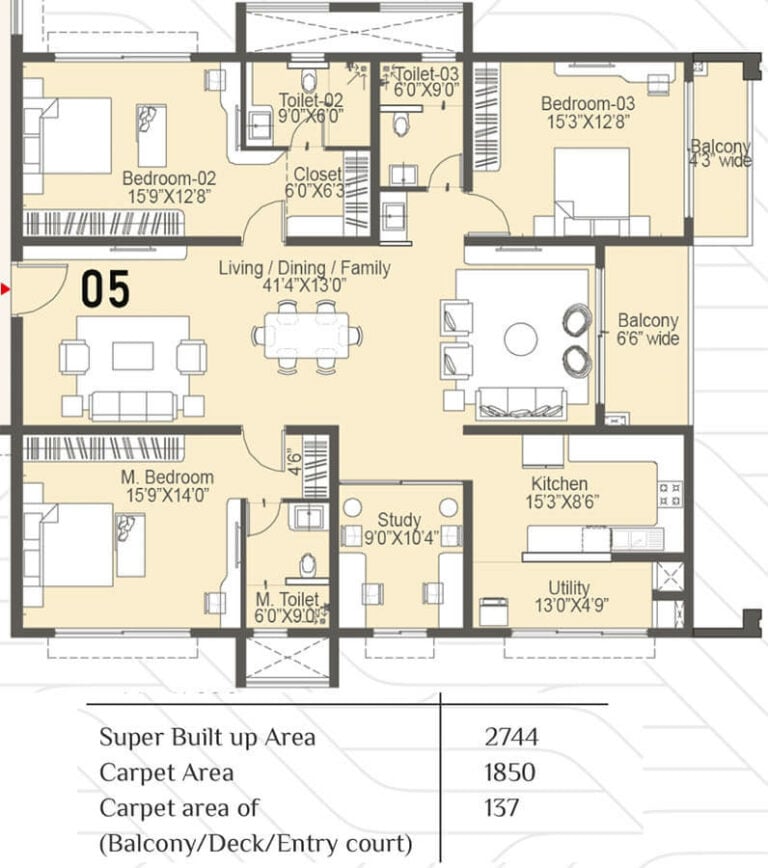 3bhk 2744 sattva lakeridge in neopolis