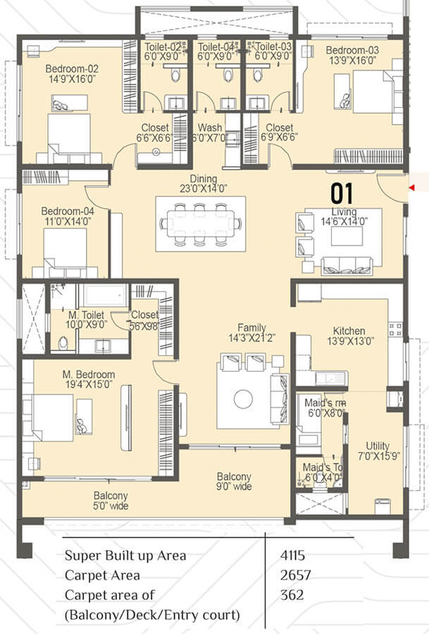 4bhk 4115 sattva lakeridge in neopolis