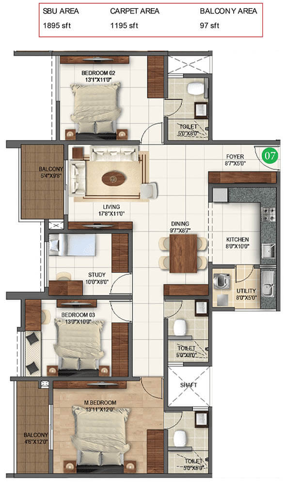 4bhk smart 1895 sumadhura folium phase 2