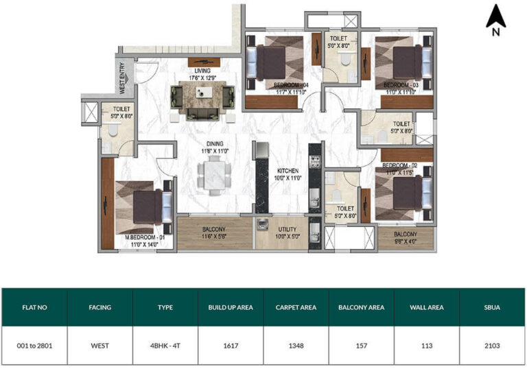 4bhk+4t 2103 mana sarjapur orchards
